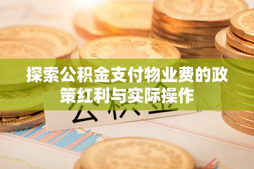 梅山探索公积金支付物业费的政策红利与实际操作