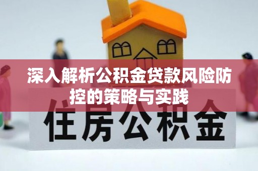 梅山深入解析公积金贷款风险防控的策略与实践