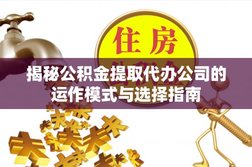 梅山揭秘公积金提取代办公司的运作模式与选择指南