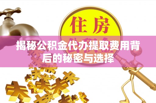 梅山揭秘公积金代办提取费用背后的秘密与选择