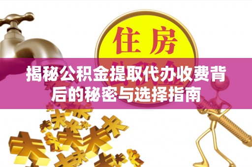 梅山揭秘公积金提取代办收费背后的秘密与选择指南