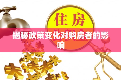 梅山揭秘政策变化对购房者的影响