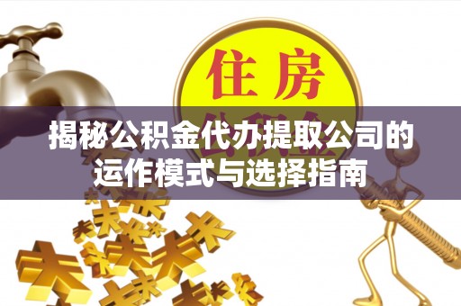 梅山揭秘公积金代办提取公司的运作模式与选择指南